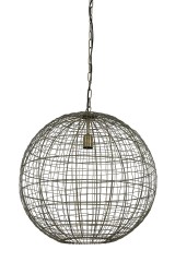 HANING LAMP BALL WOVEN WIRE BRONZE      - HANGING LAMPS